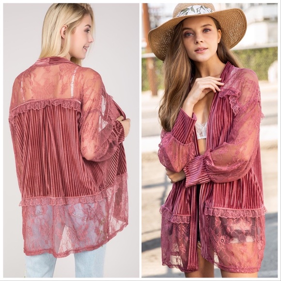 POL Amanda Mesh Lace Cardigan - Picture 4 of 11